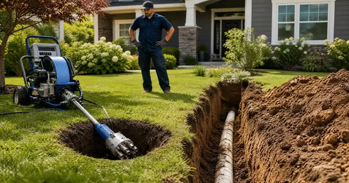 Trenchless sewer line repair vs traditional excavation explained for homeowners