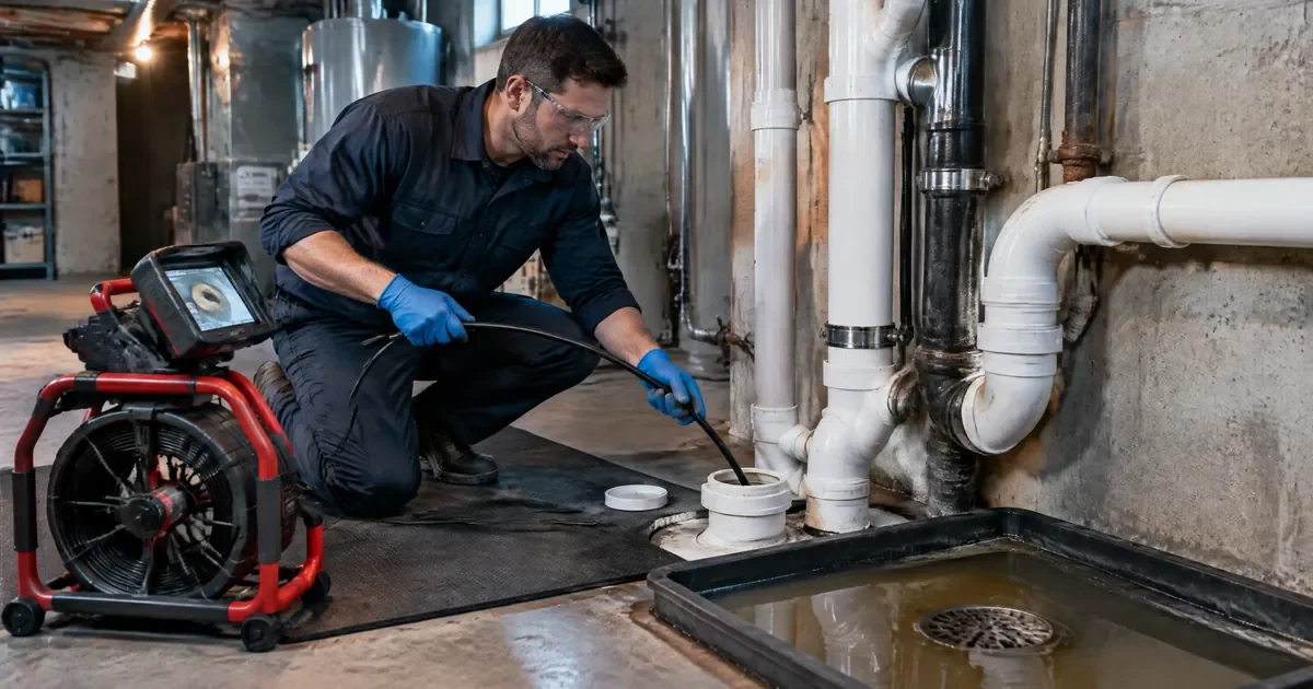 Kitchen sink drain backing up with standing water in a house